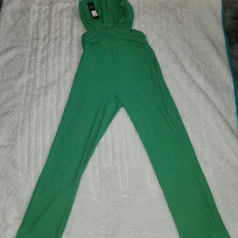 Fashion Nova Vibrant Green Jumpsuit